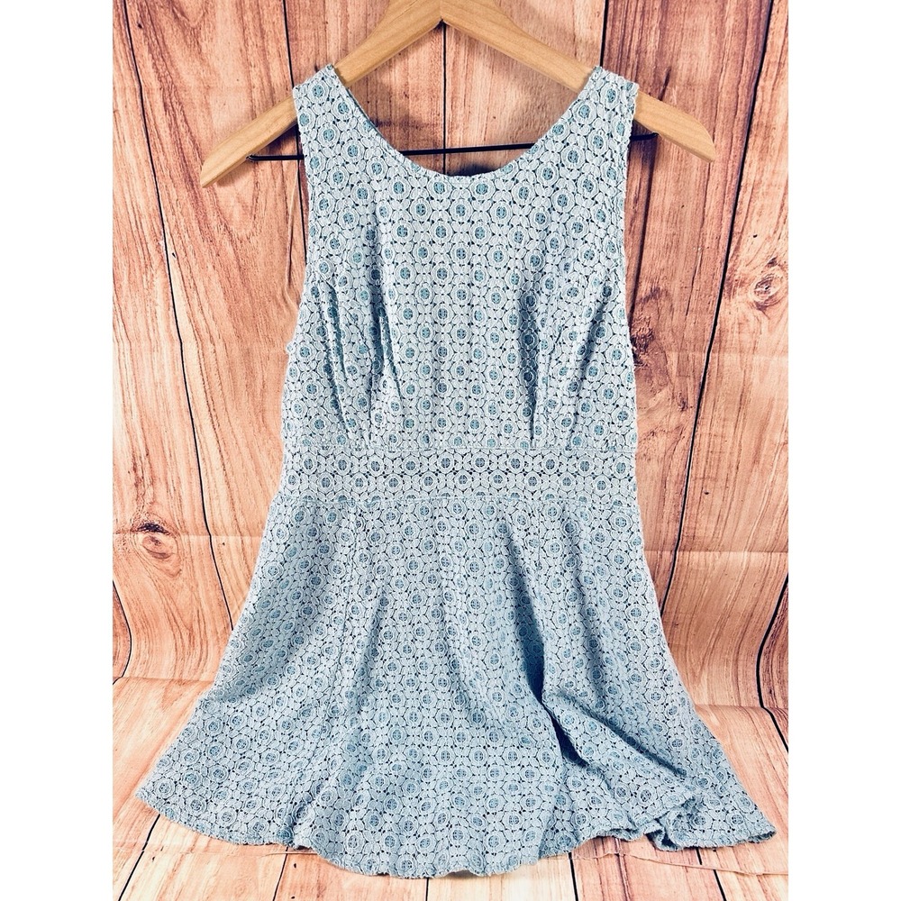 Mudd Womens Pale Blue XL Tank Midi Dress Sleeveless Lace Overlay Lined NWOT